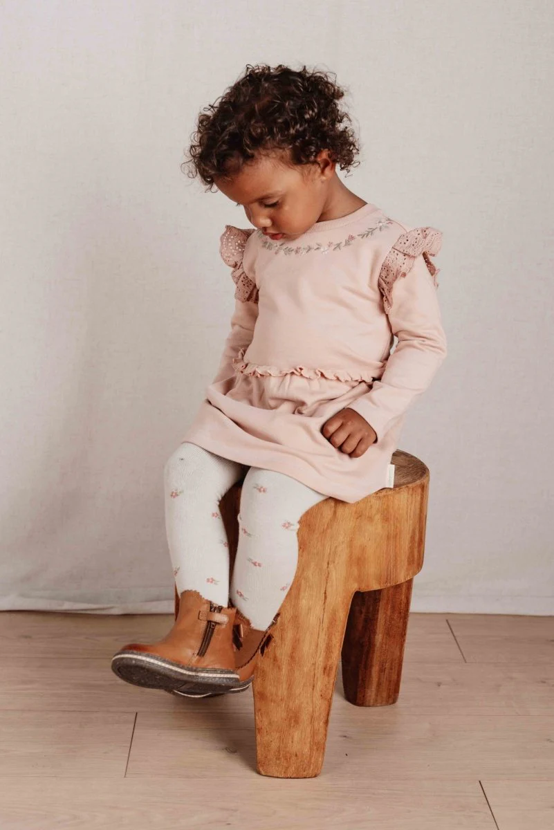 Little Dutch Baby Jurkje Lange Mouwen Soft Rose - Image 3