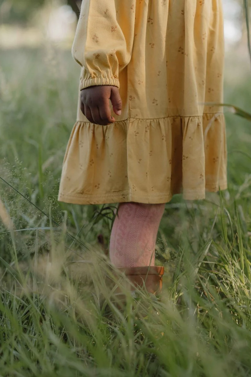 Little Dutch Baby Jurkje Lange Mouwen Warm Yellow Blooming Flower - Image 5