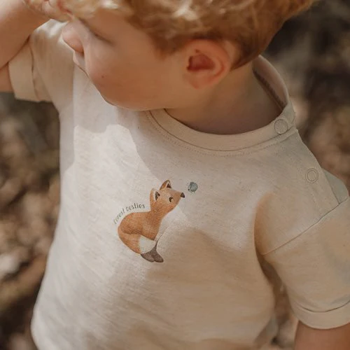 Little Dutch Baby Shirt Korte Mouw Birch Melange - Image 4