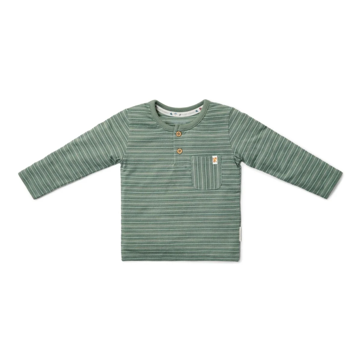 Little Dutch Baby Shirt Lange Mouw Forest Green Stripe