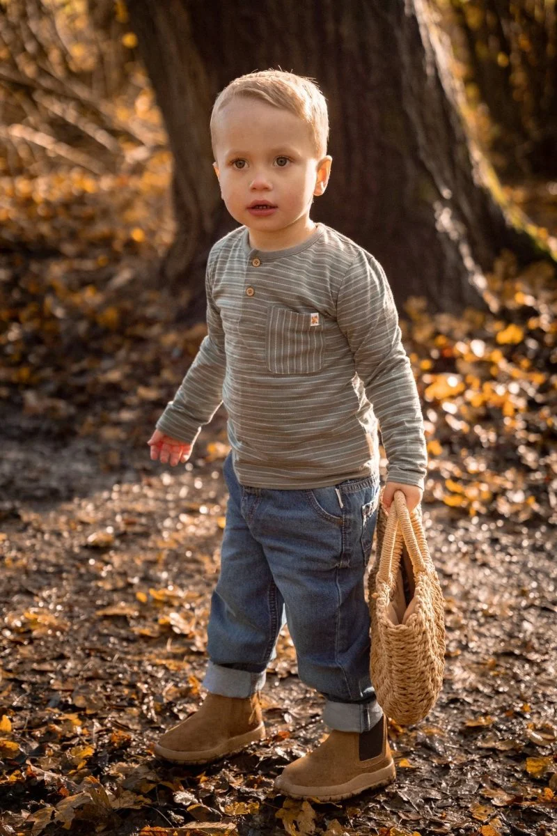 Little Dutch Baby Shirt Lange Mouw Forest Green Stripe - Image 6