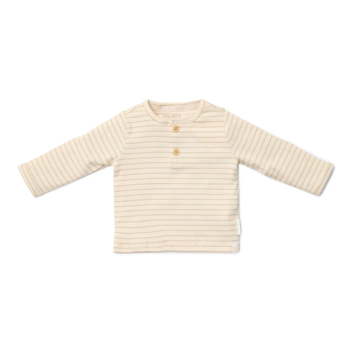 Little Dutch Baby Shirt Lange Mouw Soft Beige Stripe