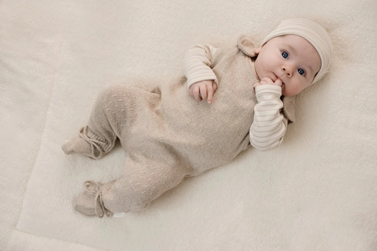 Little Dutch Baby Shirt Lange Mouw Soft Beige Stripe - Image 3