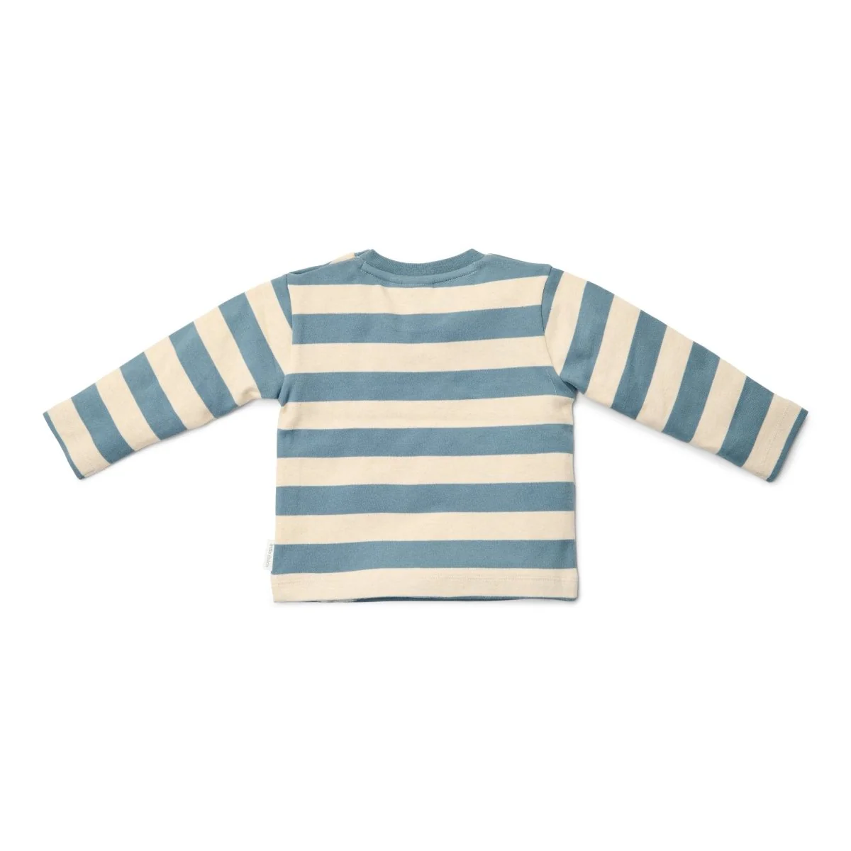 Little Dutch Baby Shirt Lange Mouw Zand Blauw Gestreept - Image 2