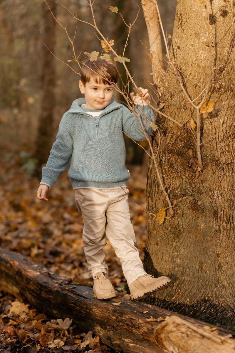 Little Dutch Baby Shirt Lange Mouw Zand Blauw Gestreept - Image 5