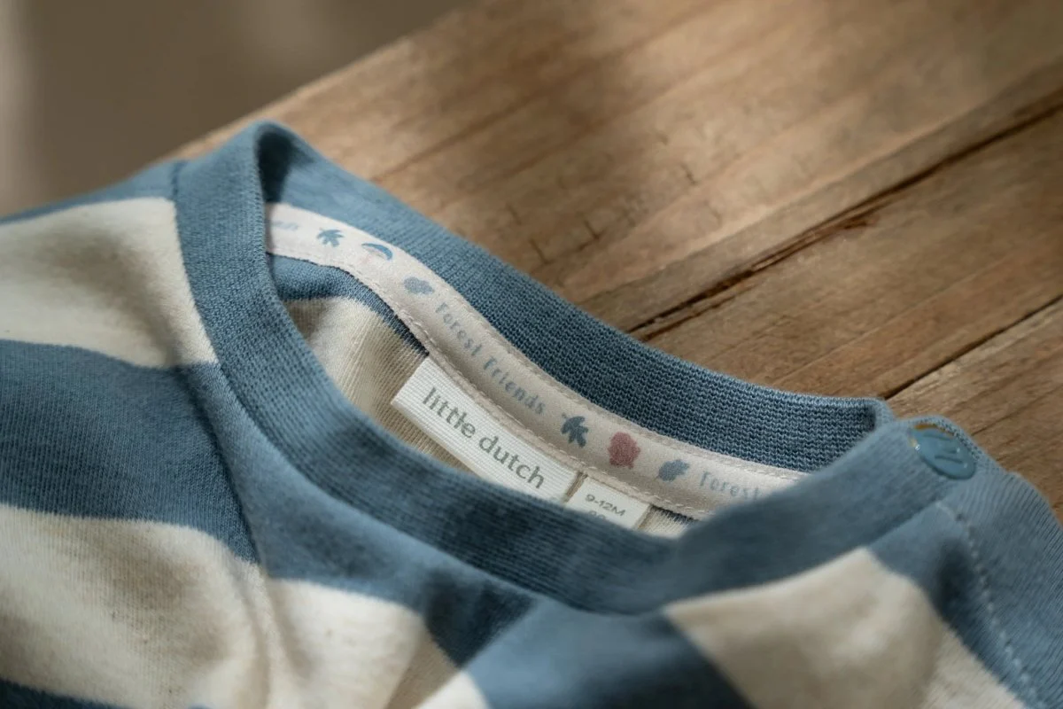 Little Dutch Baby Shirt Lange Mouw Zand Blauw Gestreept - Image 7