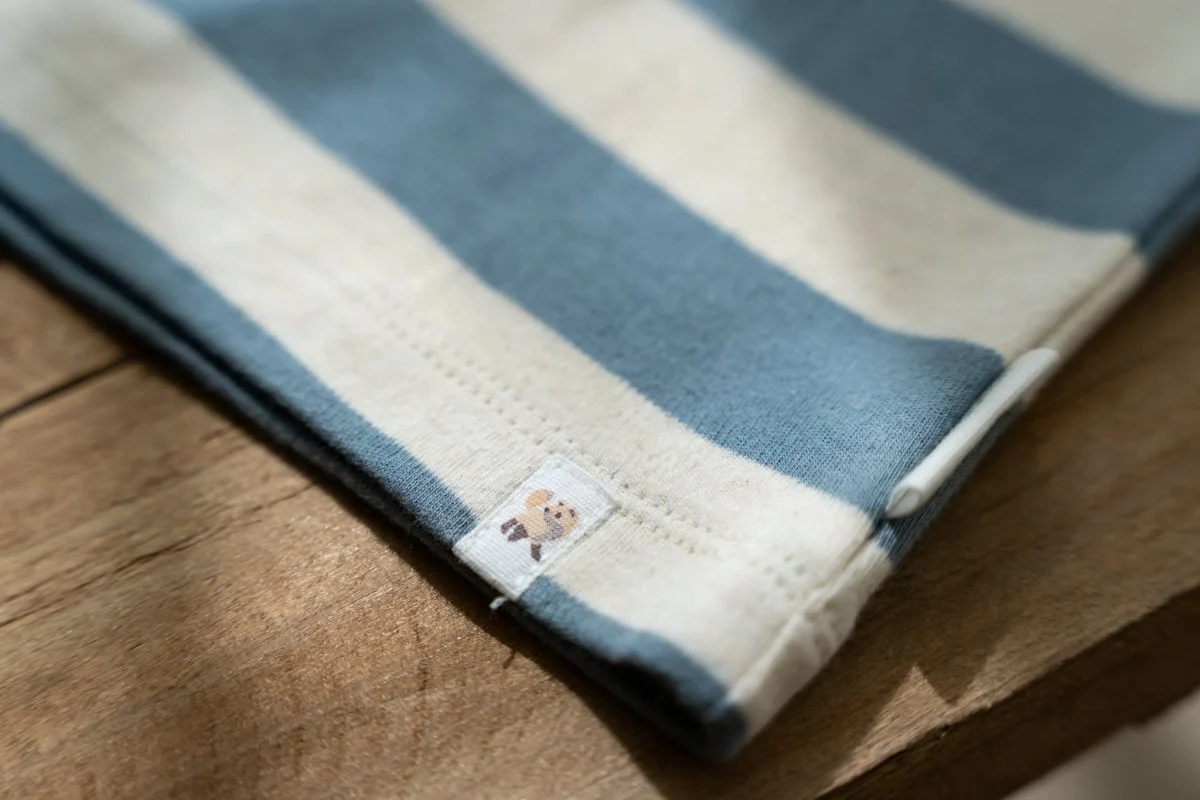 Little Dutch Baby Shirt Lange Mouw Zand Blauw Gestreept - Image 9