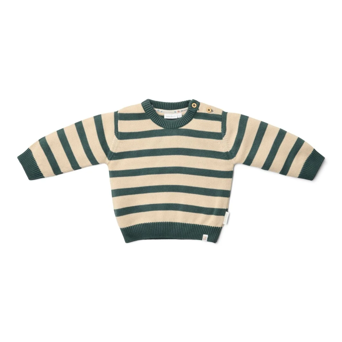 Little Dutch Baby Trui Gebreid Balsam Green Stripe