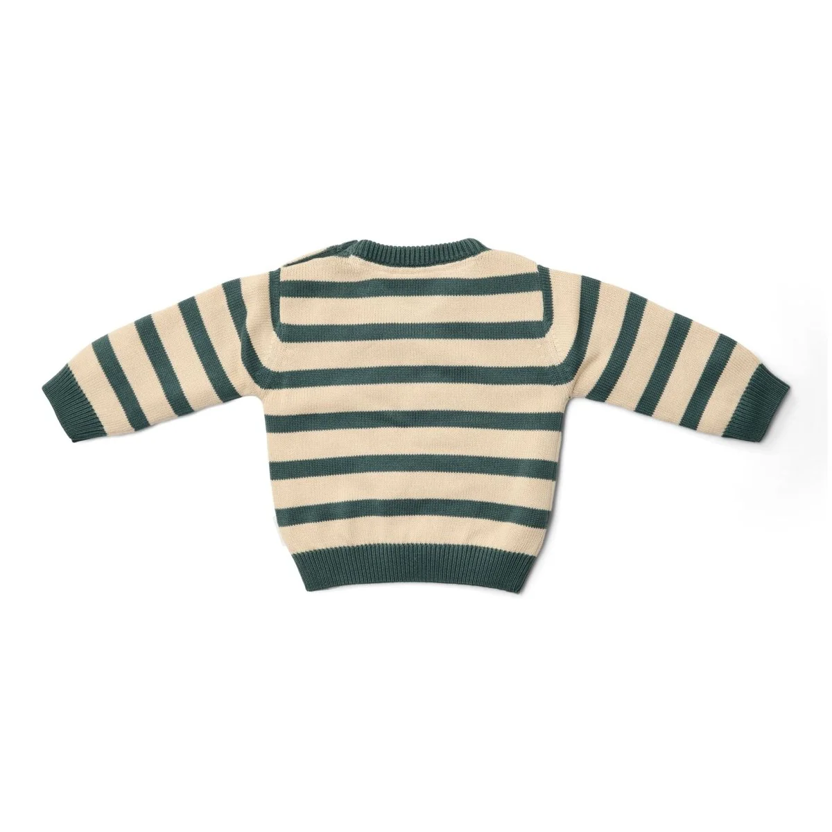 Little Dutch Baby Trui Gebreid Balsam Green Stripe - Image 2