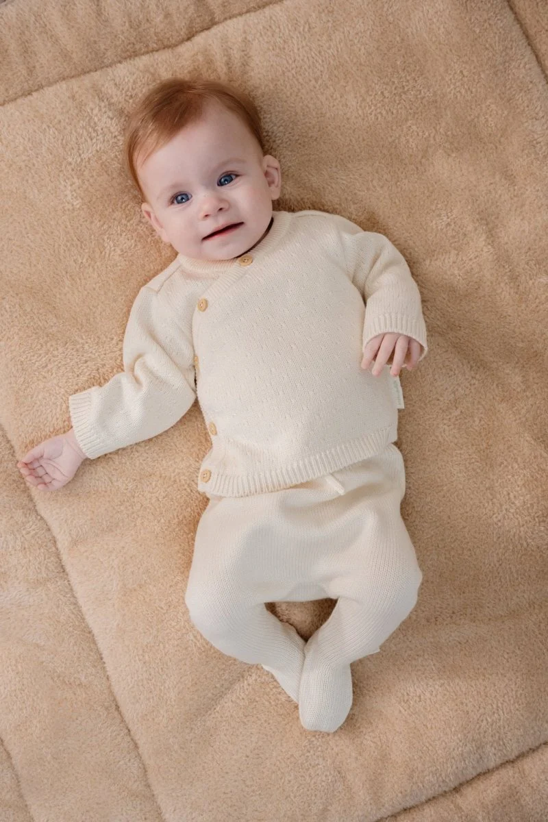 Little Dutch Baby Vestje Overslag Off White - Image 8