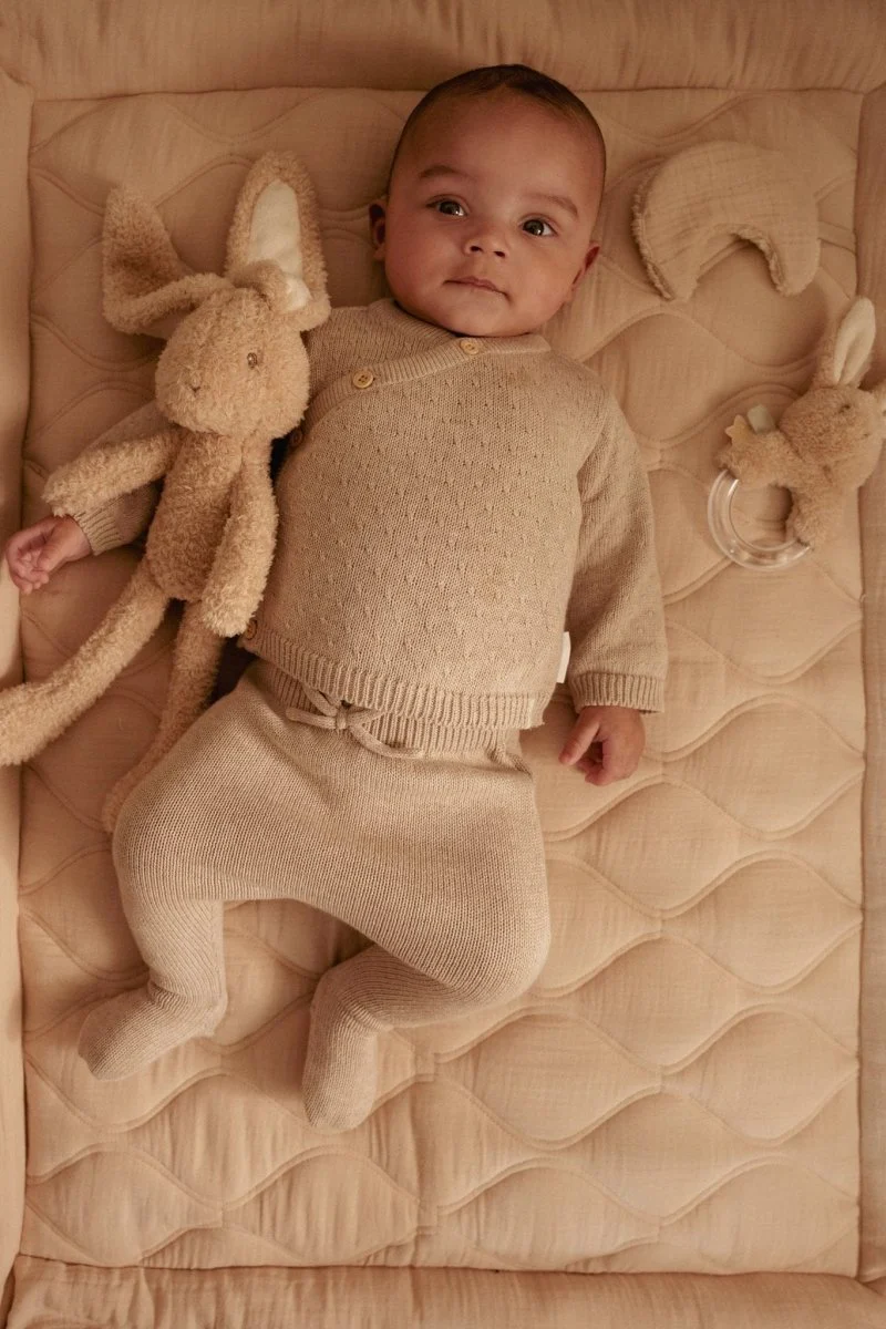 Little Dutch Baby Vestje Overslag Soft Beige Melee - Image 10