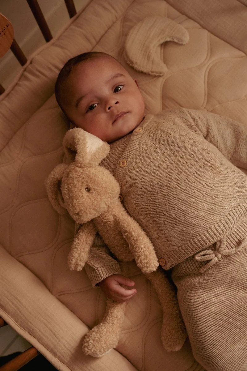 Little Dutch Baby Vestje Overslag Soft Beige Melee - Image 8