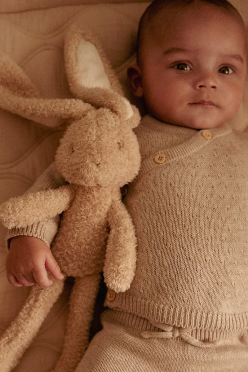 Little Dutch Baby Vestje Overslag Soft Beige Melee - Image 9