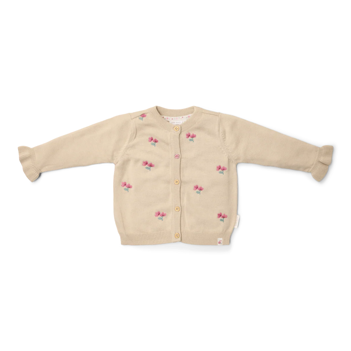 Little Dutch Baby Vestje Ruffles Gebreid Sand