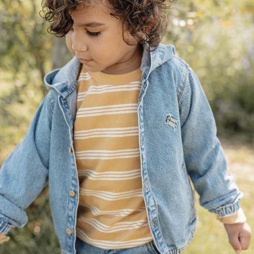Little Dutch Babyjasje Met Capuchon Denim - Image 3