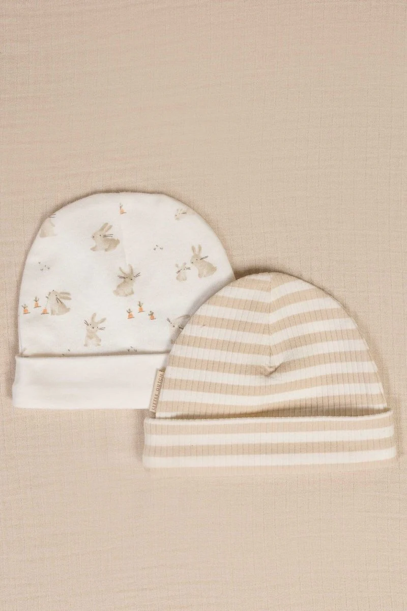 Little Dutch Babymutsje Stripe Sand/White - Image 3
