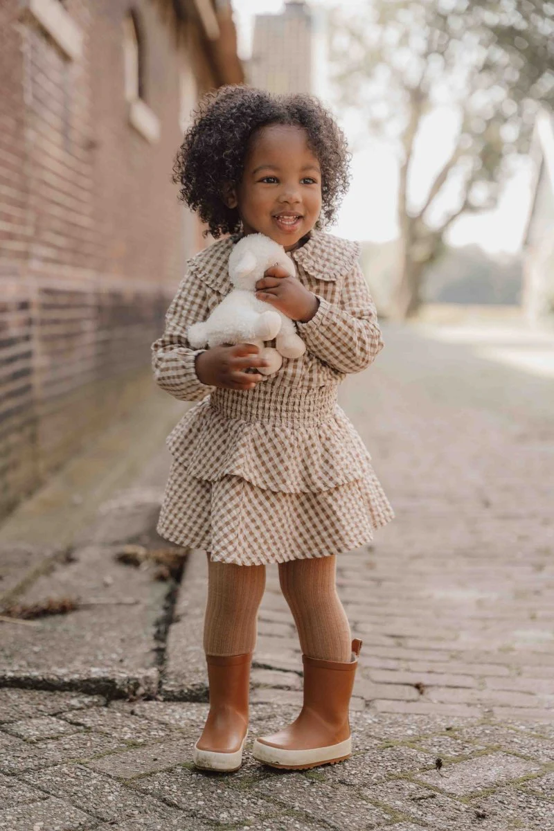 Little Dutch Babyrokje Brown Check - Image 3