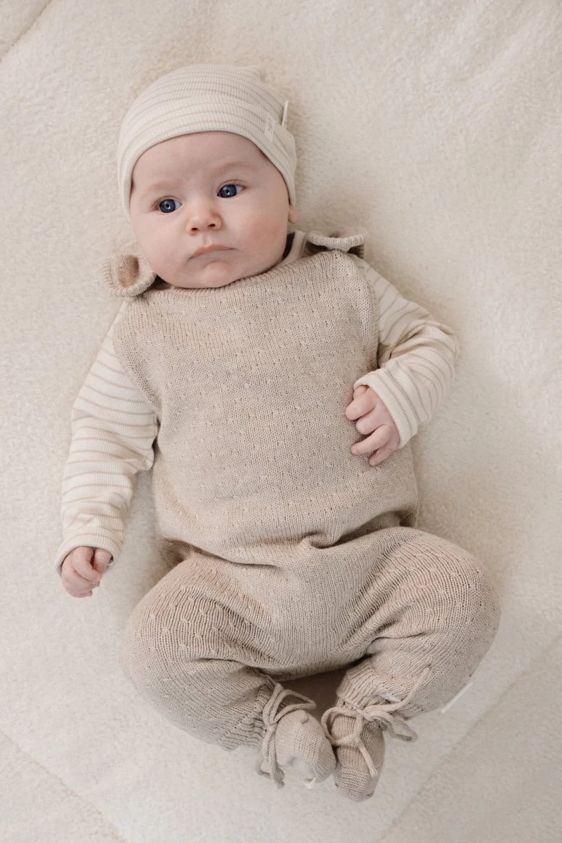 Little Dutch Babyslofjes Gebreid Soft Beige Melee - Image 4