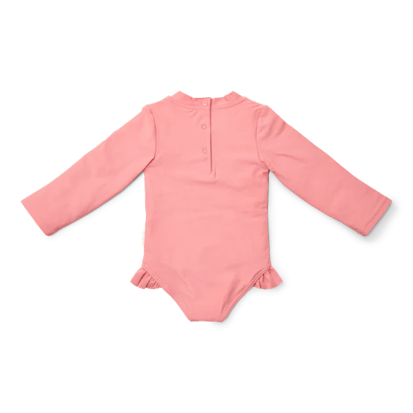 Little Dutch Badpak Kind Sunny Flowers Rouge Lange Mouwen - Image 2