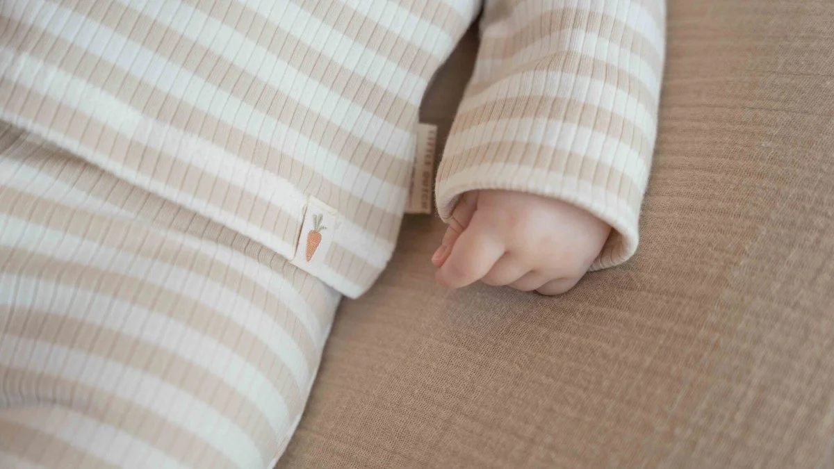 Little Dutch Broekje Stripe Sand/White Biologisch katoen - Image 4