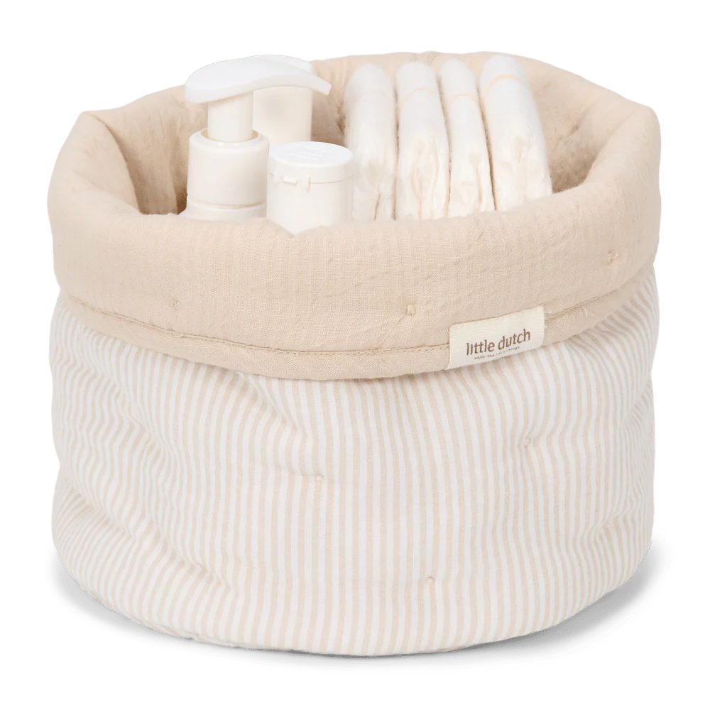 Little Dutch Commodemandje Pure Soft Beige Stripe Klein - Image 2