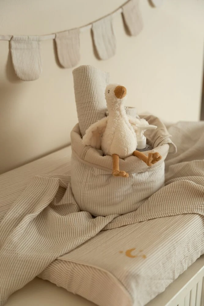 Little Dutch Commodemandje Pure Soft Beige Stripe Klein - Image 4