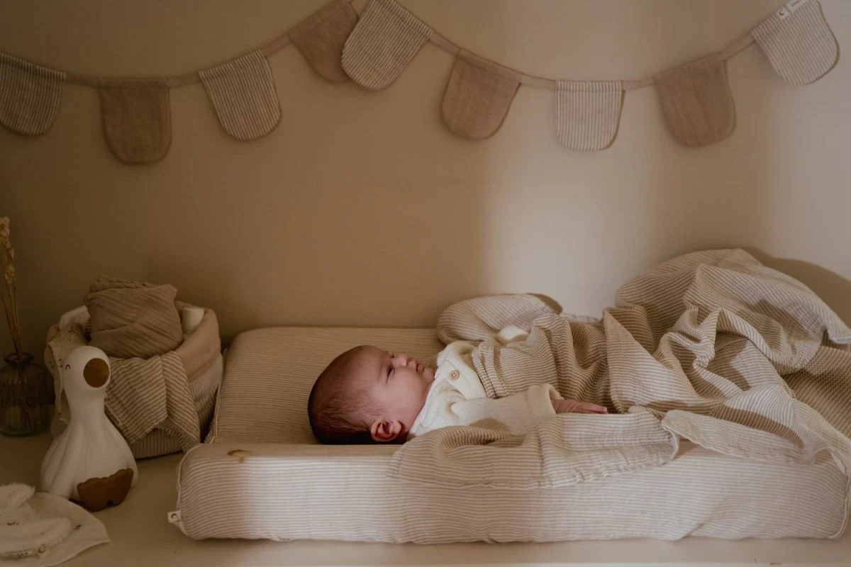 Little Dutch Commodemandje Pure Soft Beige Stripe Klein - Image 5