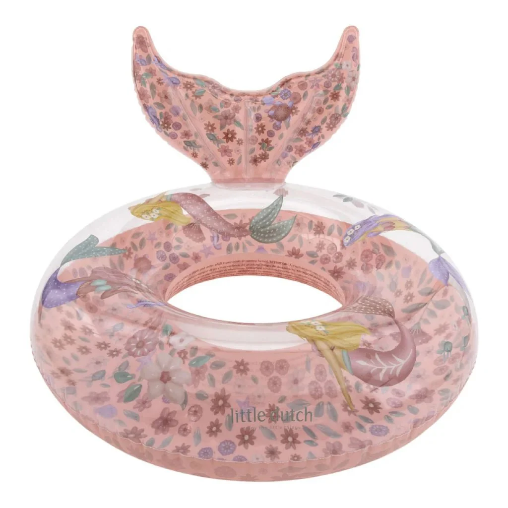 Little Dutch Dreamy Mermaid Zwemring 91cm + Staart - Image 2