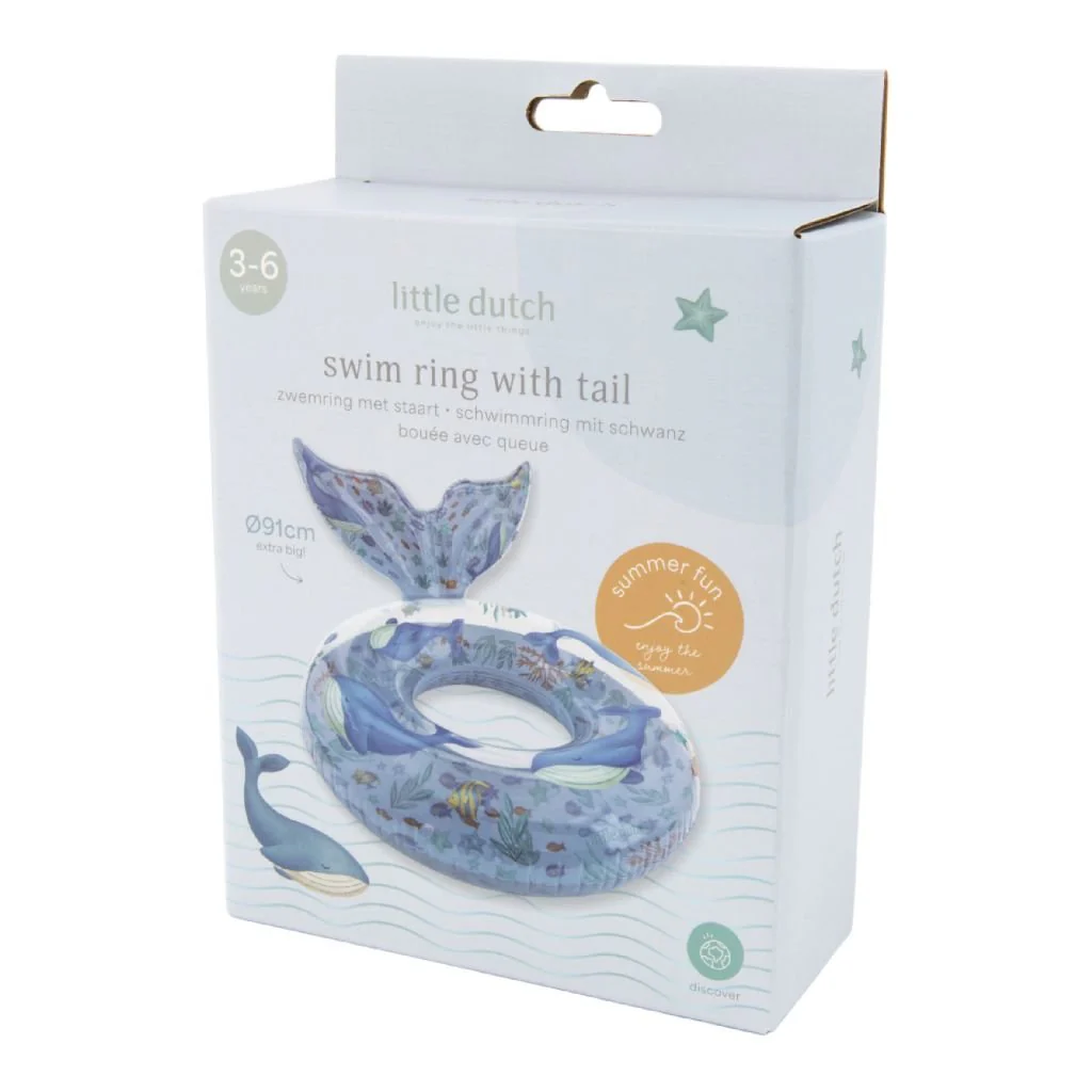 Little Dutch Ocean World Zwemring 91cm + Staart - Image 9