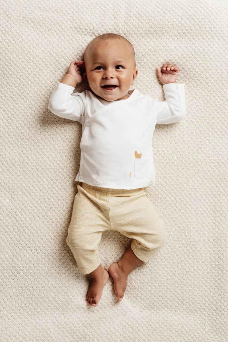 Little Dutch Overslag Shirt Baby Lange Mouw Off White - Image 3