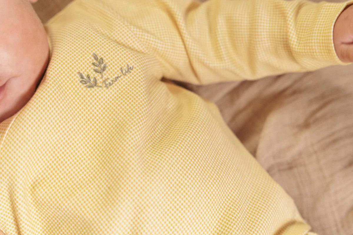 Little Dutch Overslag Shirt Baby Lange Mouwen Yellow Check - Image 4
