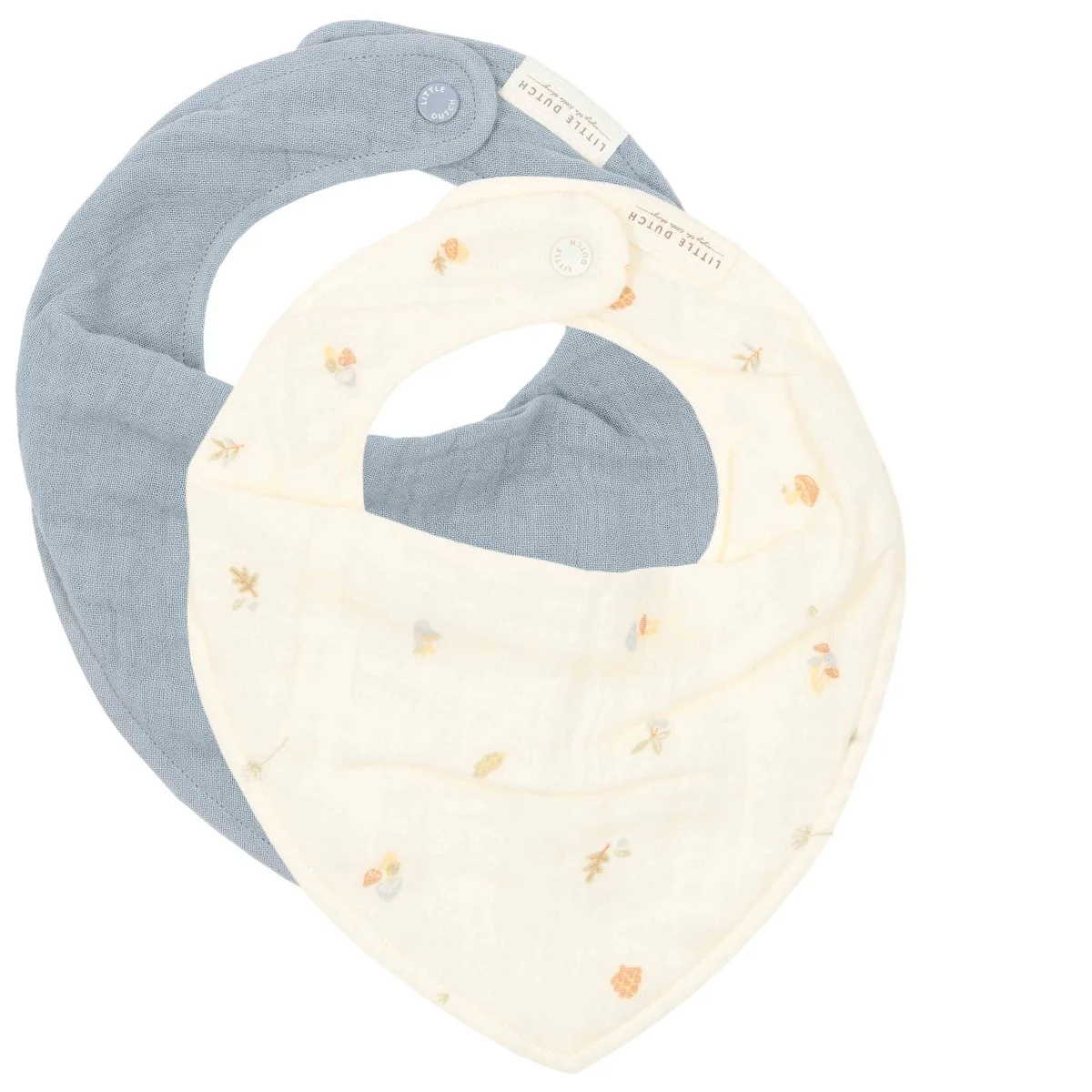 Little Dutch Slabbetje Bandana Forest Treasures & Denim Blue 2St