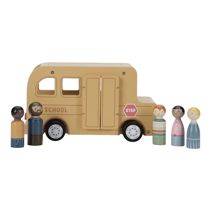 Little Dutch Speelgoed Bus Hout met Poppetjes - Image 3