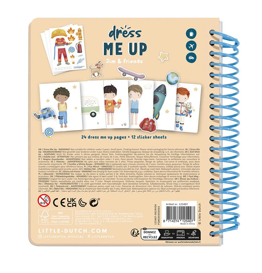 Little Dutch Stickerboek Aankleedboek Jim En Friends - Image 8