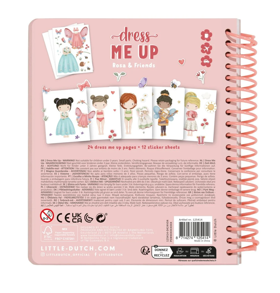 Little Dutch Stickerboek Aankleedboek Rosa En Friends - Image 10