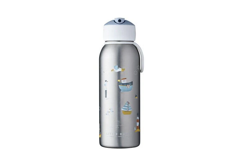 Little Dutch Thermosfles Flip-Up Campus 350ml Sailors Bay - Image 2