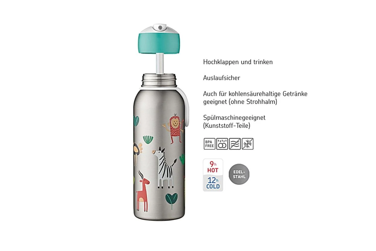 Little Dutch Thermosfles Flip-Up Campus 350ml Sailors Bay - Image 4