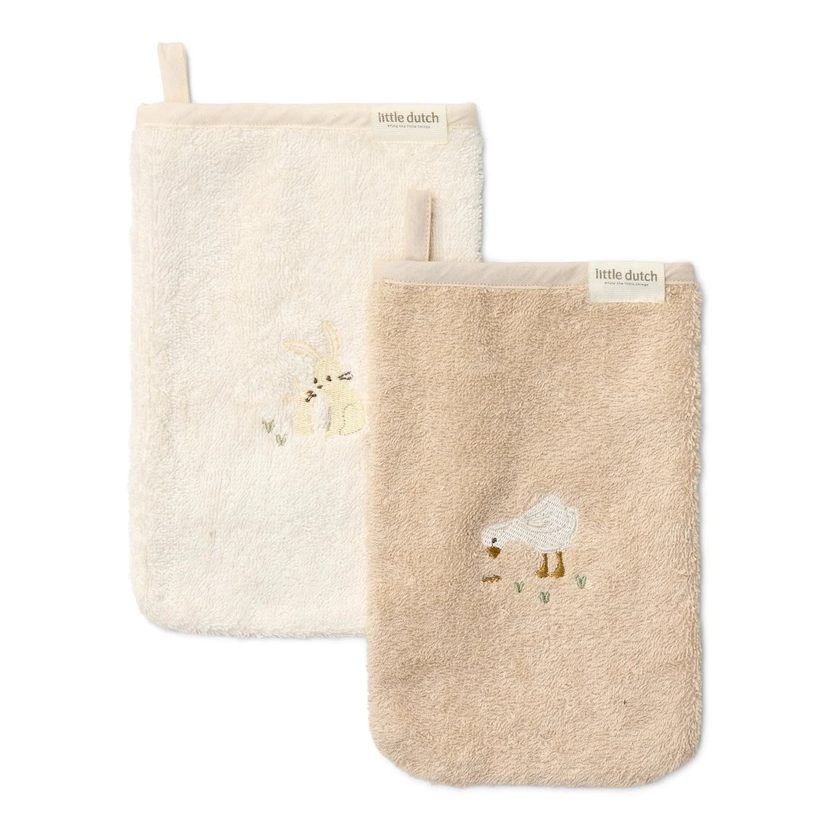 Little Dutch Washandje Baby Bunny Geborduurd Set