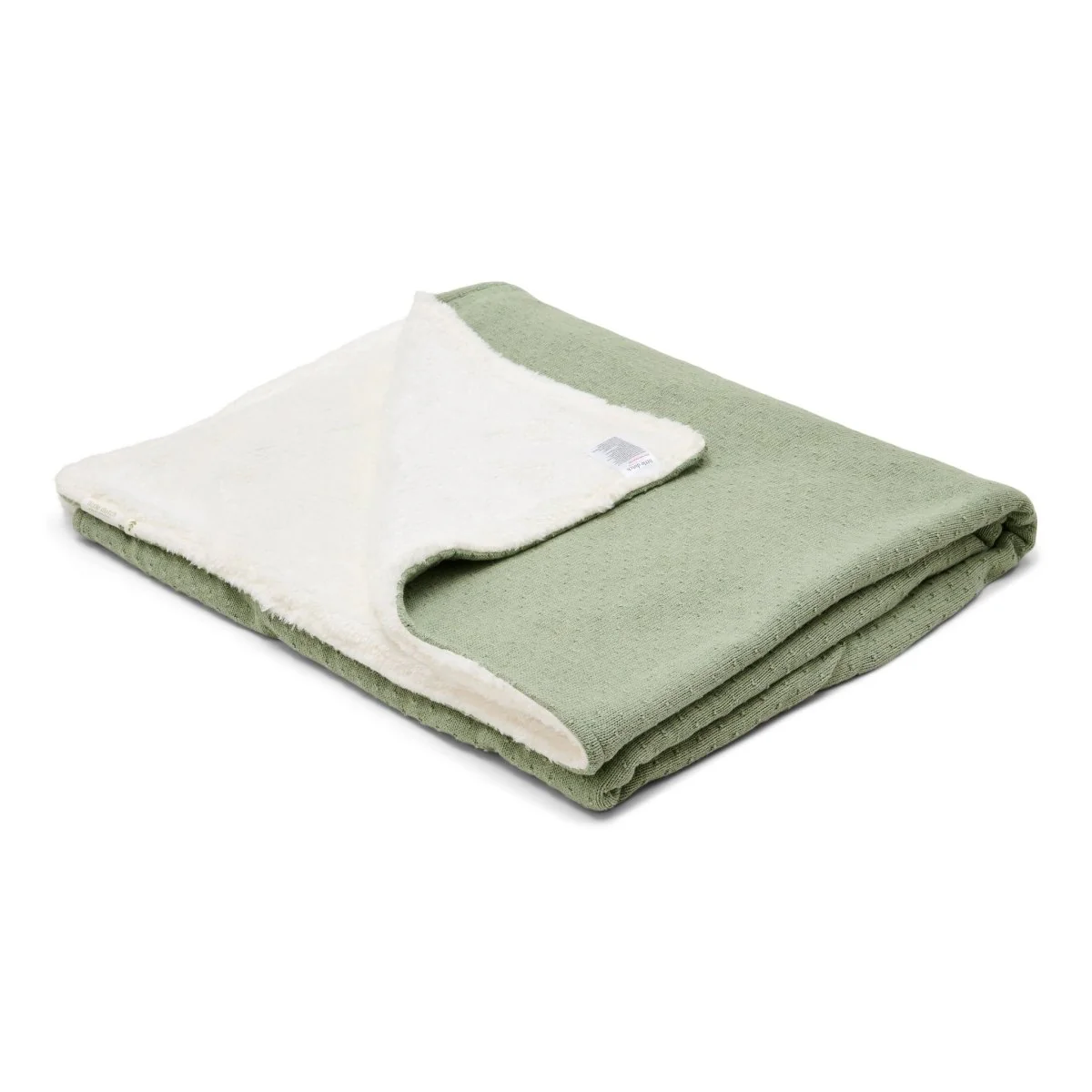 Little Dutch Wiegdeken Pure Sage Gebreid Fleece - Image 2