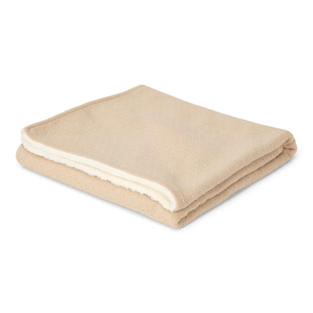 Little Dutch Wiegdeken Pure Soft Beige Gebreid/Fleece