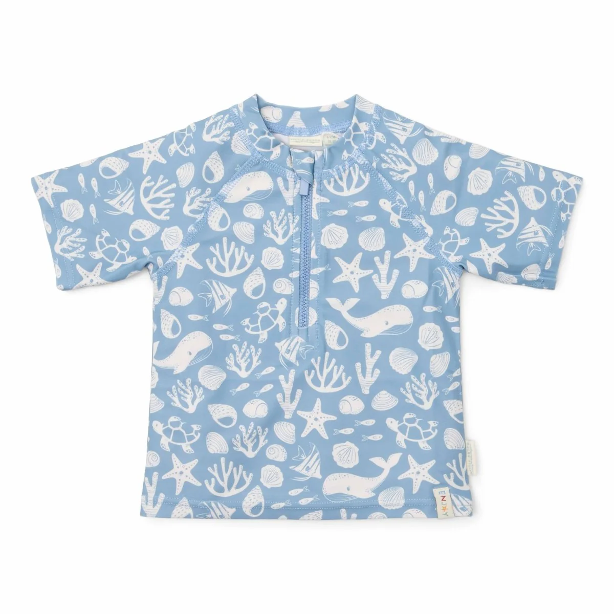 Little Dutch Zwemshirt Kind Korte Mouwen Sea Life Ocean Blue
