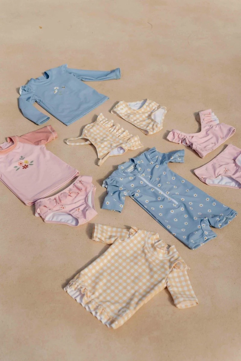 Little Dutch Zwemshirt Kind Lange Mouwen Ruches Blue Daisies - Image 3