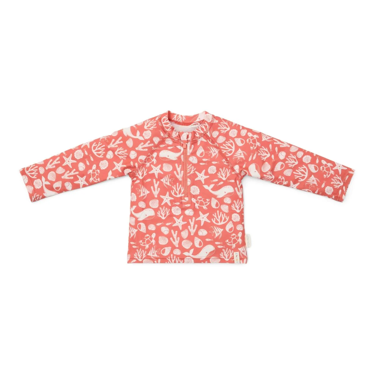 Little Dutch Zwemshirt Kind Lange Mouwen Sea Life Coral Red