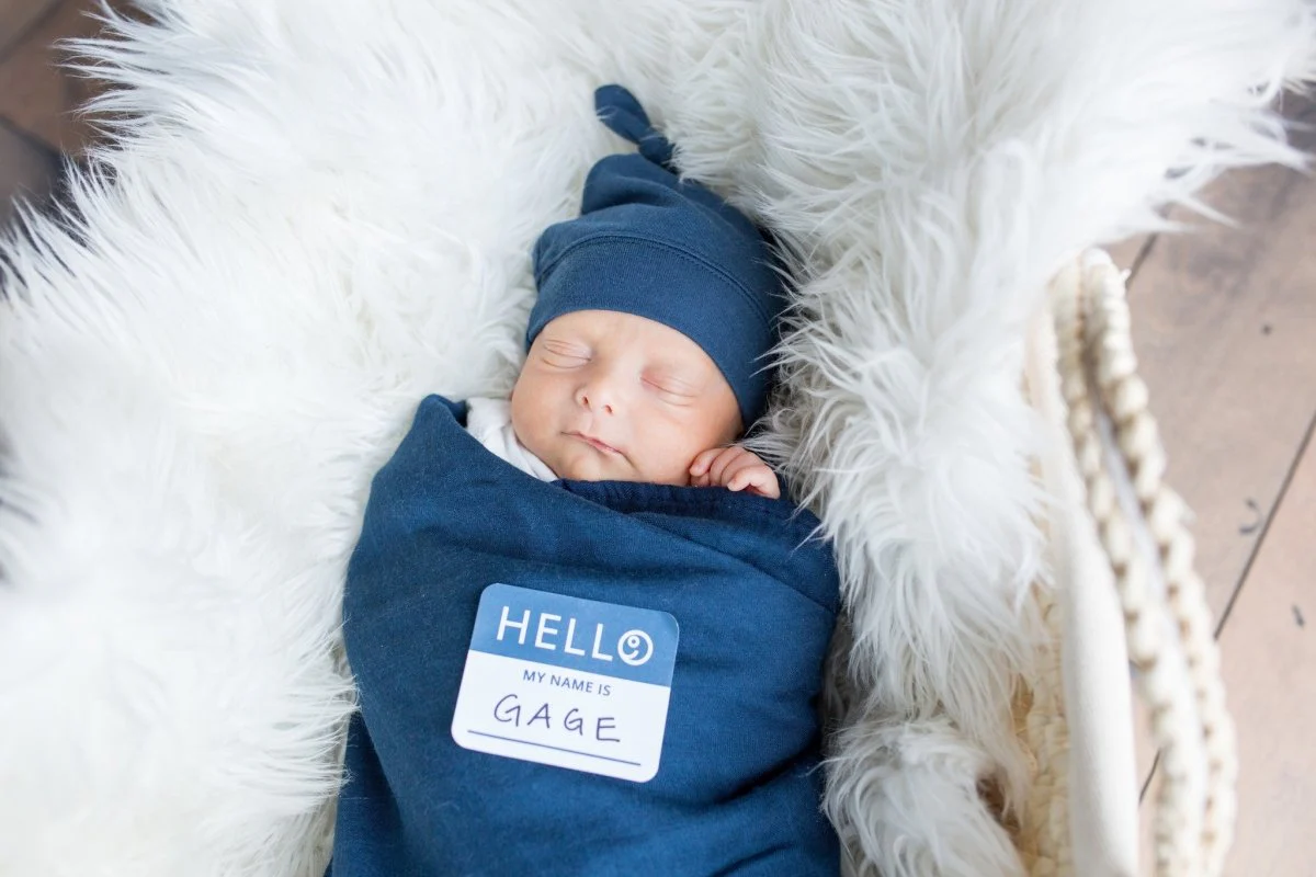Lulujo Hydrofiele Doek Met Muts En Sticker Navy - Image 5