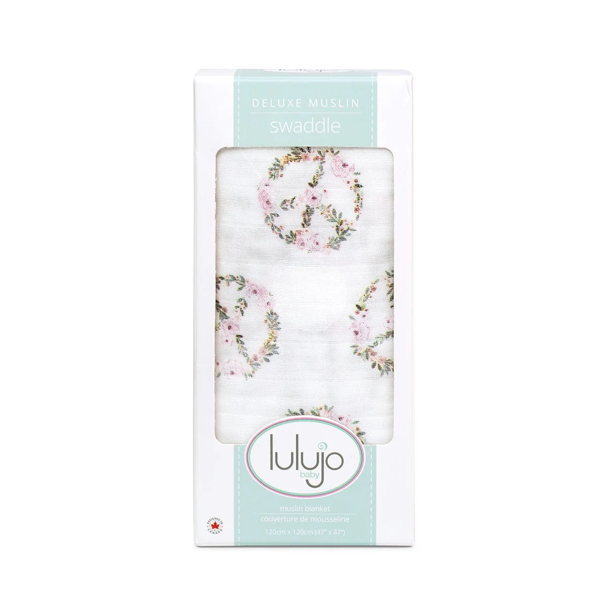 Lulujo Hydrofiele Doek Peace 120x120cm - Image 5