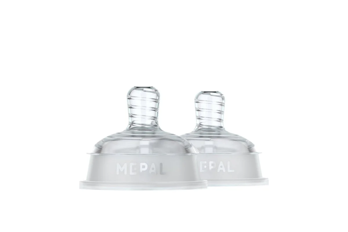 Mepal Flesspeen Mio Medium Flow Transparant 2 Delig