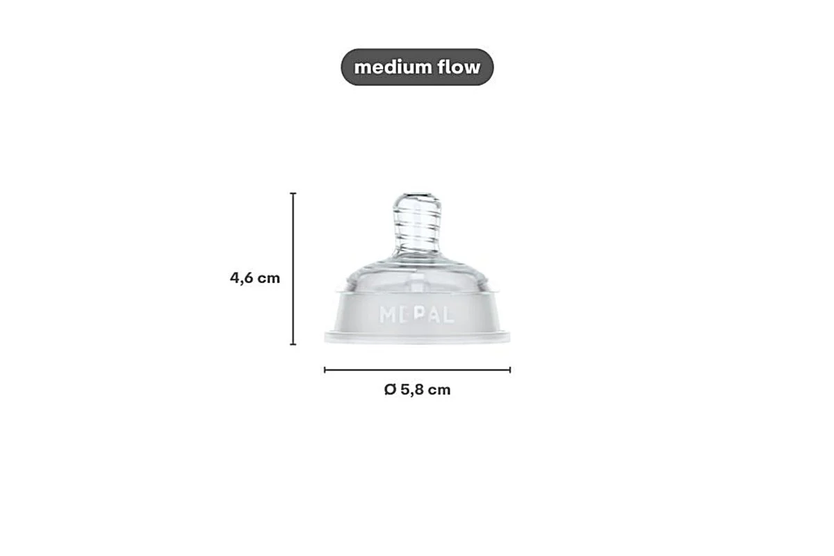 Mepal Flesspeen Mio Medium Flow Transparant 2 Delig - Image 3