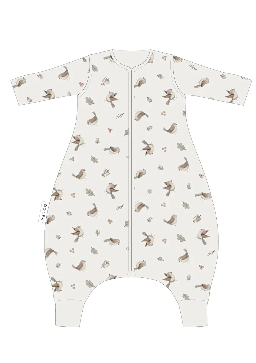 Meyco Baby Robin Baby Winter Slaapoverall Jumper Met Vaste Mouw Multicolour
