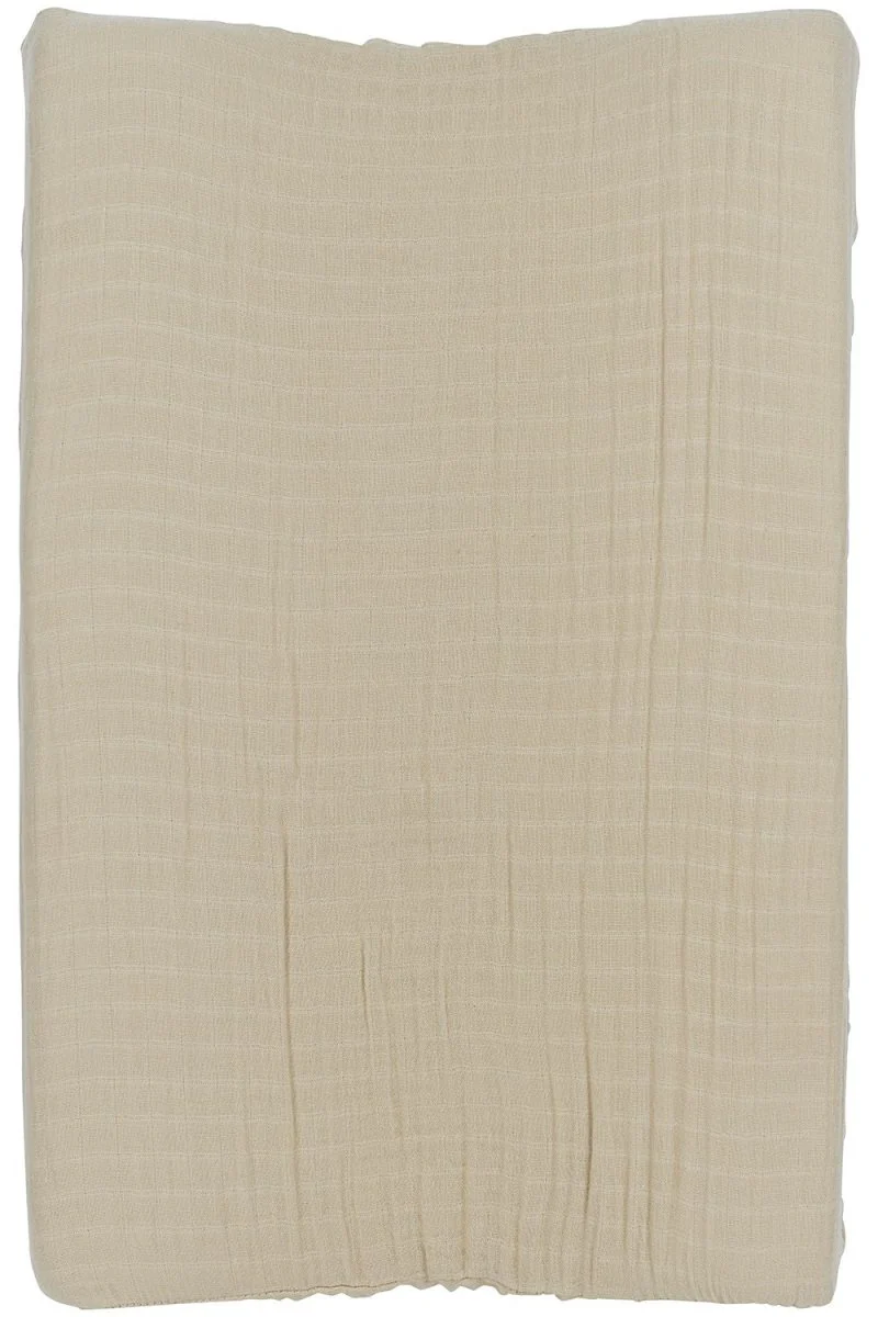 Meyco Baby Uni Aankleedkussenhoes Pre-Washed Hydrofiel Sand 50X70Cm - Image 2