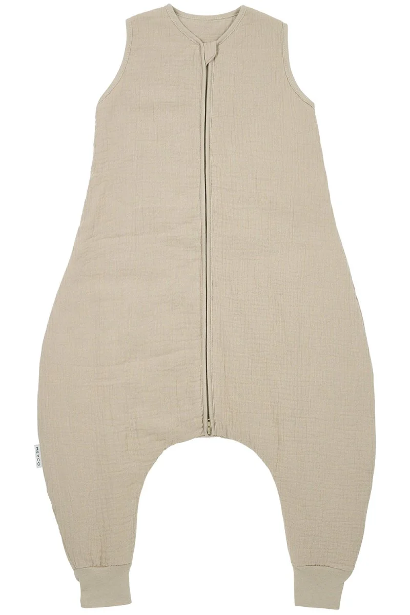 Meyco Baby Uni Baby Winter Slaapoverall Jumper Pre-Washed Hydrofiel Sand